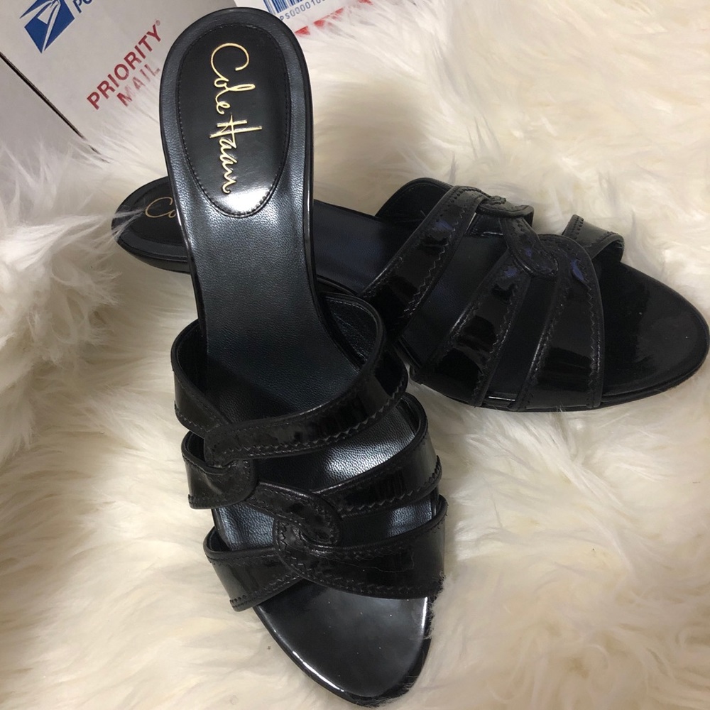 Cole Haan black Nike Air Sandals